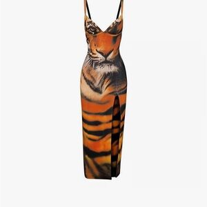 Skims X Roberto Cavalli Underwire Dress Tiger Face Print Size M